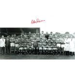 Football Alex Dawson signed 16x12 black and white Manchester United team photo. Good condition Est.