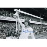 Autographed MIKE CHANNON 12 x 8 photo - B/W, depicting a wonderful image showing the Southampton