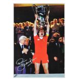 Football Phil Thompson signed 16x12 colour photo pictured lifting the European Cup while captain