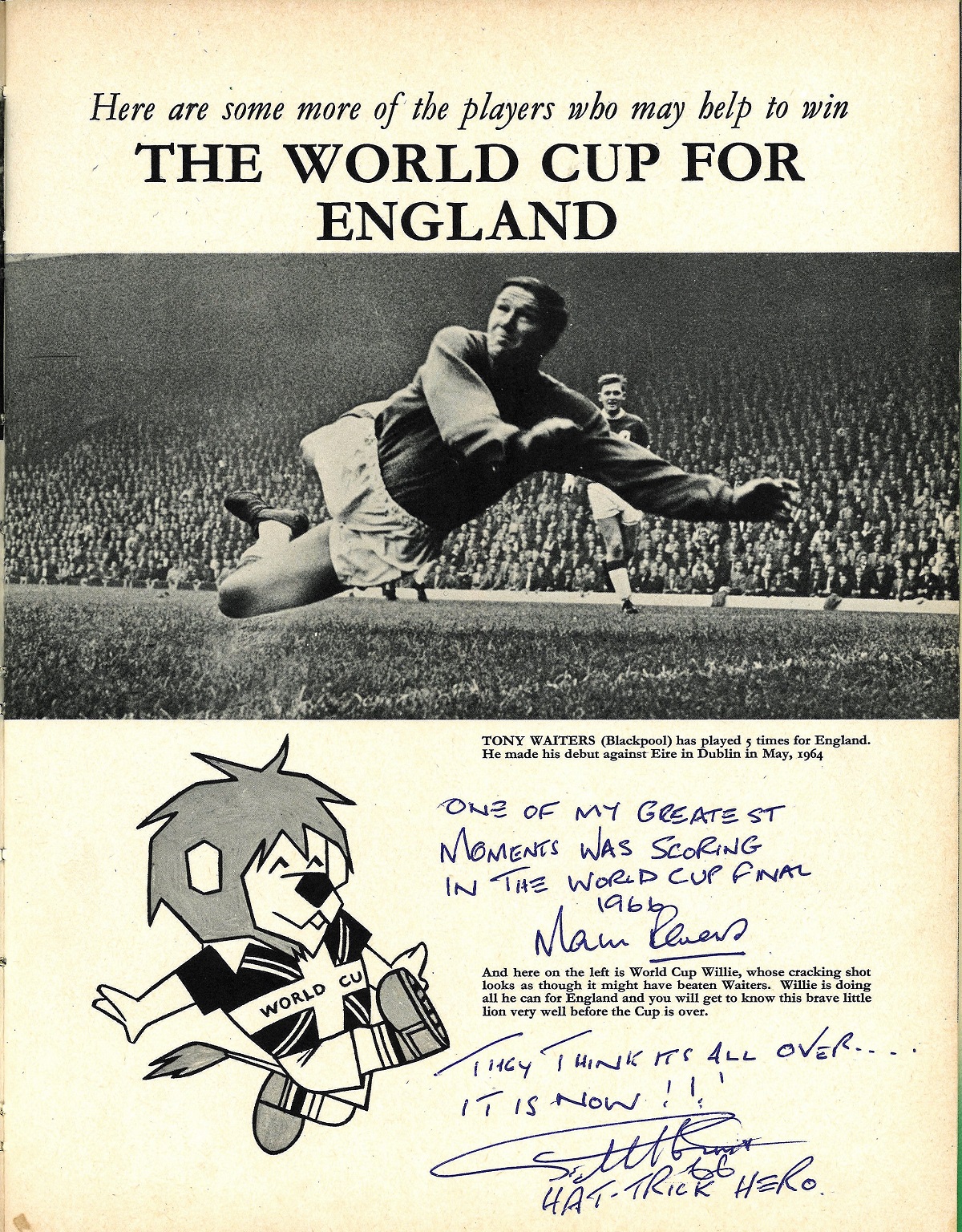 World Cup 1966 England multi signed hardback book signed inside by 13 legendary names Bobby Moore, - Image 4 of 7