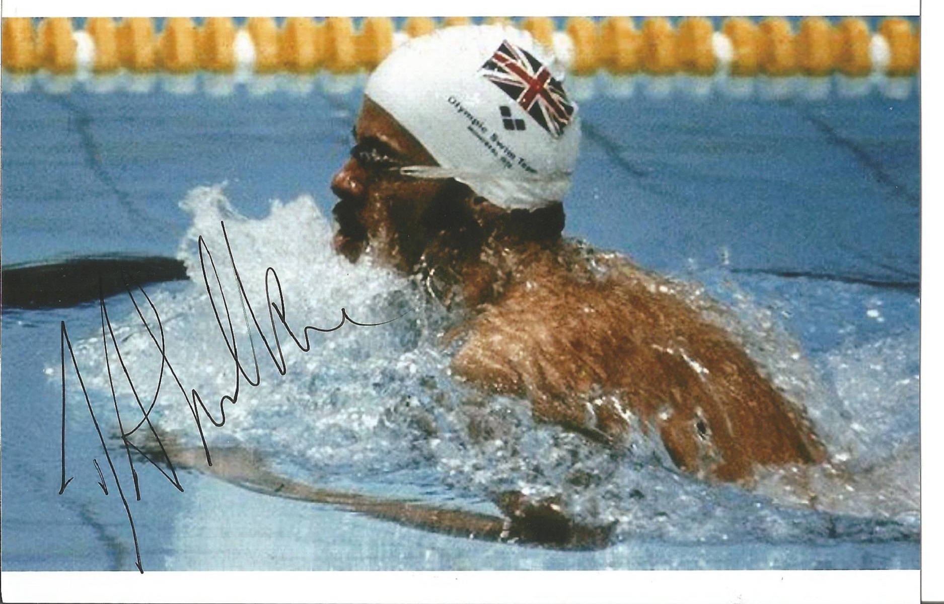 Olympics David Wilkie signed 6x4 colour photo of the Gold and Silver Medallist in the Swimming