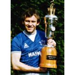 Football Peter Reid signed 16x12 colour photo pictured with the 1985 player of the year trophy while