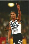 Olympics Taoufik Makhloufi signed 6x4 colour photo of the Gold and Double Silver Medallist in the