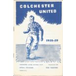 Football vintage programme Colchester United v Newport 1958-59 season. Good condition Est.