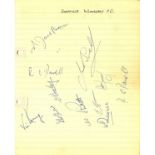 Football Sheffield Wednesday 1940s/50s multi signed page 11 fantastic Hillsborough legends