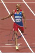 Olympics Felix Sanchez signed 6x4 colour photo of the Gold Medallist in the 400m Hurdles Event at