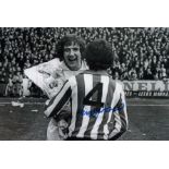 Autographed HUGH FISHER 12 x 8 photo - B/W, depicting Fisher of Southampton presenting Leeds