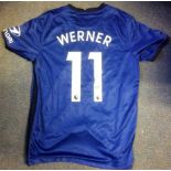 Football Timo Werner signed Chelsea F. C replica home shirt. Timo Werner is a German professional