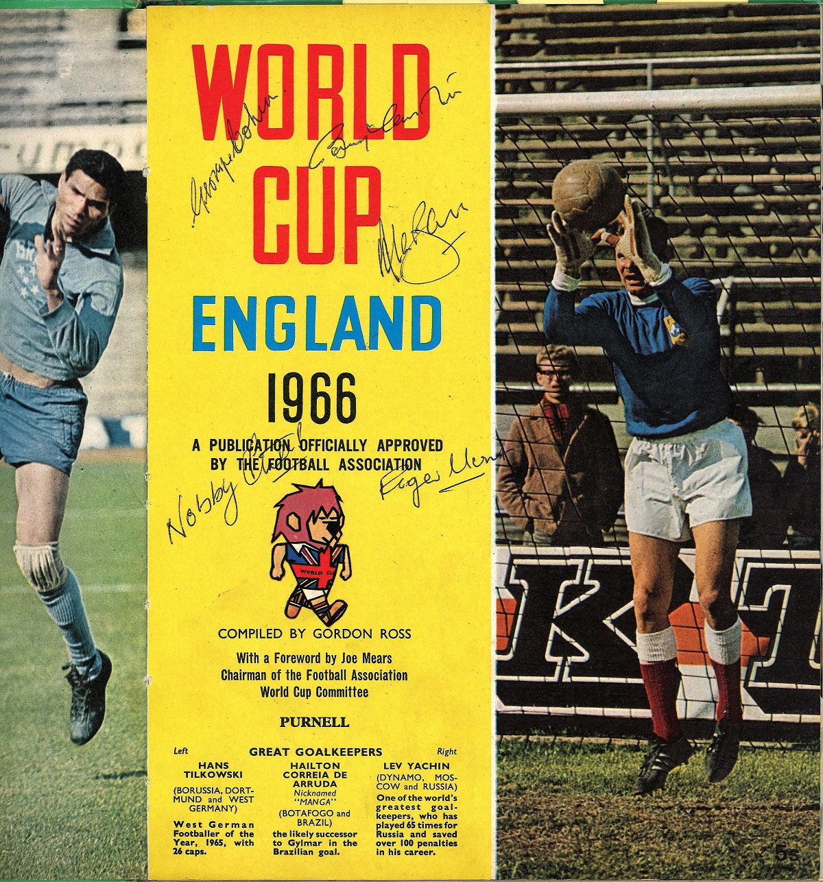 World Cup 1966 England multi signed hardback book signed inside by 13 legendary names Bobby Moore, - Image 6 of 7