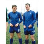 Football Bobby Tambling and John Boyle colour photo pictured during their playing days with Chelsea.
