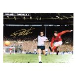 GEOFF HURST signed England 1966 World Cup 12x16 Art Print. Good condition Est.