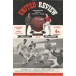 Football vintage programme Manchester United v Arsenal League Division One 18th March 1961 team