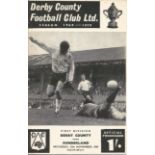 JOHN O'HARE signed 1969 Derby County vs Sunderland Programme. Good condition Est.