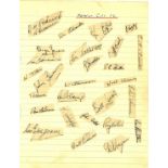 Football Norwich City 1951 vintage multi signed page 24 signatures includes Bill Lewis, Ron