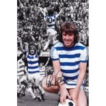 Autographed STAN BOWLES 12 x 8 photo - Colorized, depicting a montage of images relating to the