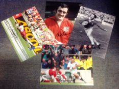 Rugby Legends collection 4 fantastic, signed photos from includes great name such as Phil Bennett,