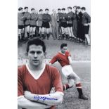 Autographed WILF McGUINNESS 12 x 8 photo - Colorized, depicting a montage of images relating to