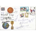 World Cup Special Commemorative multi signed FDC signed by England 1966 heroes Bobby Moore, Gordon