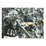 Olympics Galina Zybina signed 6x4 black and white photo of the Gold Silver and Bronze Winner in