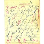 Football Southampton 1940s/50s multi signed page over signatures some great names could be