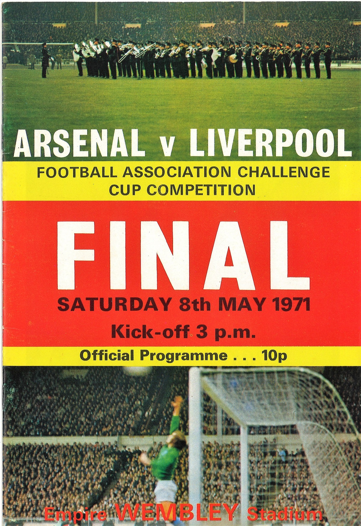 Football Arsenal v Liverpool 1971 FA Cup Final Vintage programme signed in the centre by - Image 2 of 3