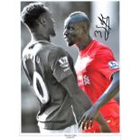 Football Mamadou Sakho signed 16x12 colourised photo pictured while playing for Liverpool. Good