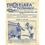 Football Vintage Programme Chelsea v Bradford very rare 29th November 1913. Last page is torn and is