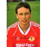 Football Mike Duxbury signed 16x12 colour photo pictured during his time with Manchester United.