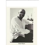 Isaac Hayes signed 10x8 black and white photo. Good condition. All autographs come with a