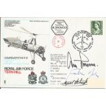 WW2 Luftwaffe aces Adolf Galland, Gunter Rall, Gerd Achgelis signed 1971 RAF Tern Hill Avro Rota