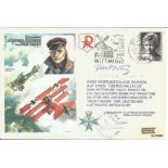 Great War Fred West VC signed on Von Richthofen Great War historic aviation cover. Good condition.