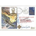 WW2 Hitlers pilot Hans Baur, Ernst Orzegowski signed Leefe Robinson VC historic aviators cover.