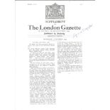 Agansing Rai VC WW2 Victoria Cross winner signed A4 copy of his London Gazette citation. Good