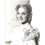 Alice Faye signed 10x8 black and white photo. Good condition. All autographs come with a Certificate