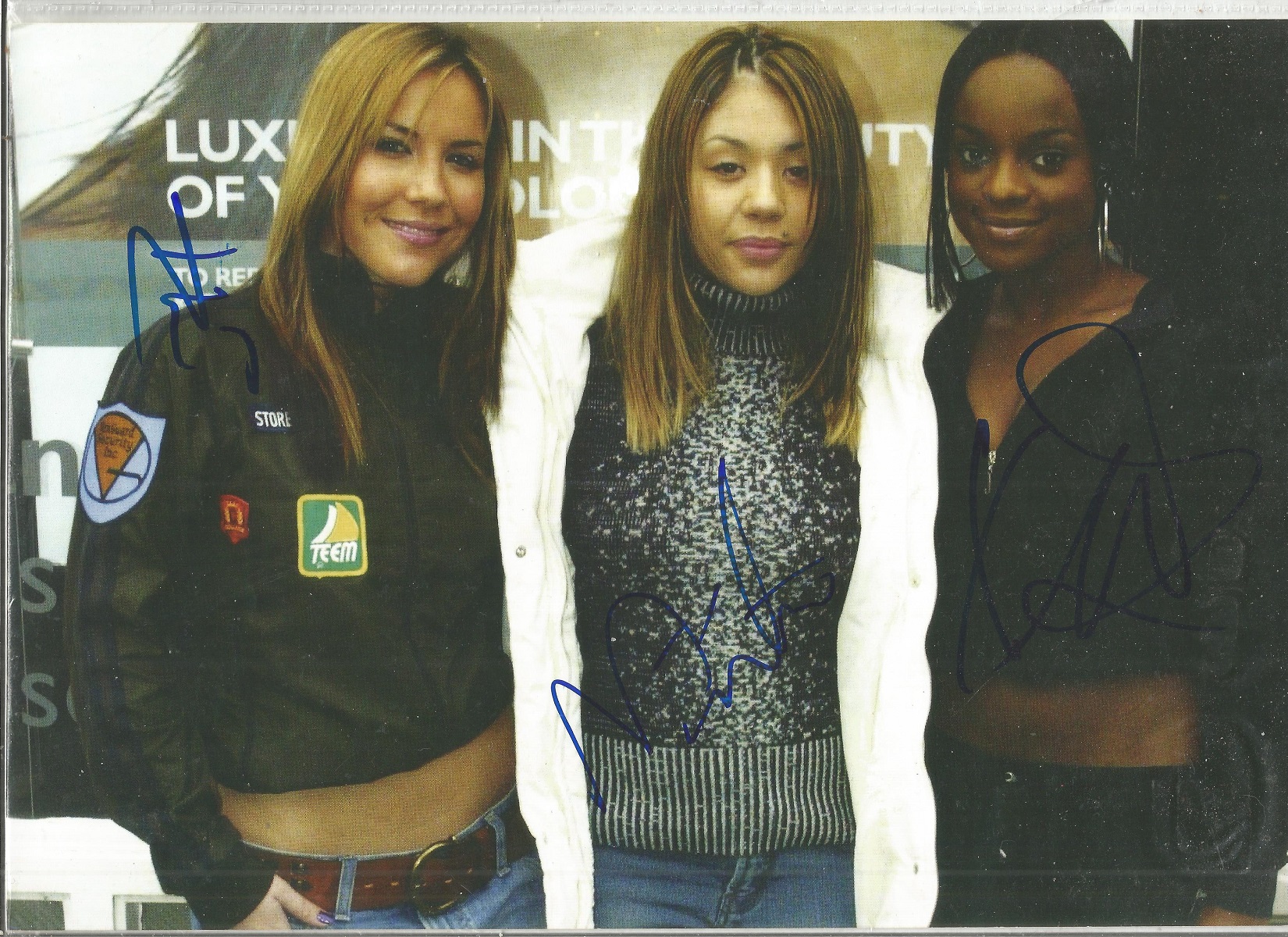 Sugababes signed 12x8 colour photo. Good condition. All autographs come with a Certificate of