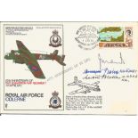 WW2 Luftwaffe aces Hermann Greiner and Martin Becker signed 1972 RAF Colerne Whitley bomber cover.