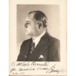 Benjamin Gigli Copera signed 10x8 vintage photo. Few knocks to edges. Good condition. All autographs