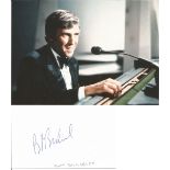 BURT BACHARACH Composer signed Card with Photo. Good condition. All autographs come with a