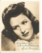 Ruth Warrick signed 5x5 vintage photo. Dedicated. Good condition. All autographs come with a