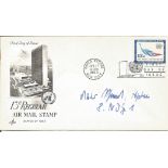 WW2 Luftwaffe ace Dr Dieter Schmidt KC nightfighters signed 1963 United Nations Airmail FDC. Good