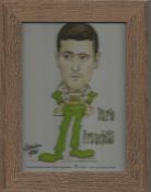 Dario Franchetti framed print by Norman Hood. Good condition. All autographs come with a Certificate