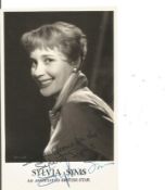 Sylvia Syms signed 6x3 black and white photo. English actress. Good condition. All autographs come