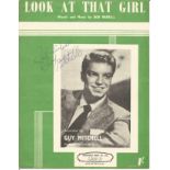 GUY MITCHELL (1927-1999) signed vintage Look At That Girl Sheet Music. Good condition. All