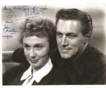 Googie Withers and John McCullen signed 10x8 black and white photo. Dated 24/9/54. Good condition.