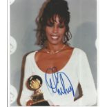 Whitney Houston signed 10x8 colour photo. Good condition. All autographs come with a Certificate