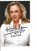 Kathleen Turner signed 6x4 colour photo. Good condition. All autographs come with a Certificate of