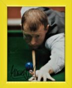 Snooker Steve Davis signed 10x8 colour photo. Framed. Good condition. All autographs come with a