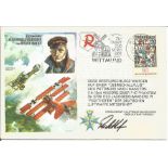 Baron von Richthofen, descendant of WW1 ace signed on Von Richthofen Great War historic aviation