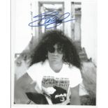 Slash signed 10x8 black and white photo. Good condition. All autographs come with a Certificate of