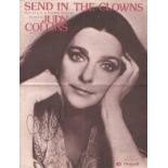 JUDY COLLINS signed vintage 1973 Send In The Clowns Sheet Music. Good condition. All autographs come